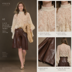 02 · Lace Top & Leather Pants